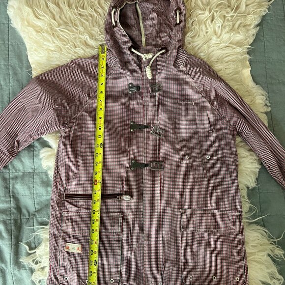 Marshall Artist Waxed Rain Jacket London Streetwear Red 2000-2012 Mens Medium - Picture 8 of 10